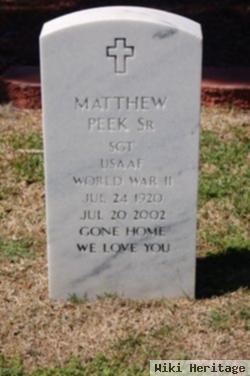 Matthew Peek, Sr