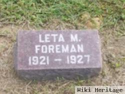 Leta M Foreman