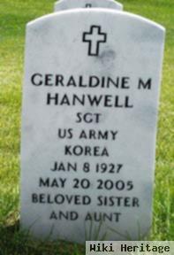 Sgt Geraldine M. Hanwell