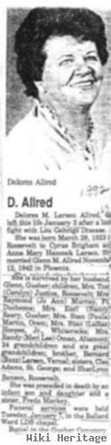 Delores M Larsen Allred