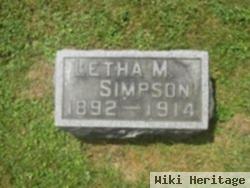 Letha M. Simpson