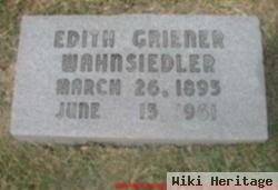 Edith Amelia Griener Wahnsiedler