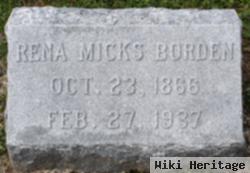 Rowena Lee "rena" Micks Borden