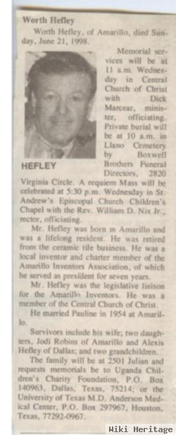 Cecil Worth "dub" Hefley, Jr