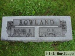 Minnie Florence Martin Rowland