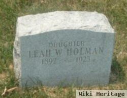 Leah W Holman