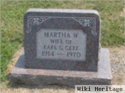 Martha W Zimmerman Getz