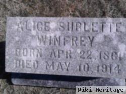 Alice Sublette Winfrey