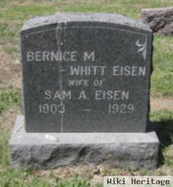 Bernice M Whitt Eisen