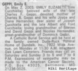 Emily Elizabeth Cucchiella Geppi