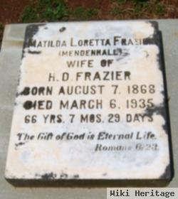 Matilda Loretta Mendenhall Frazier