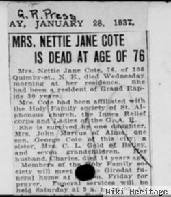 Marienetta Jane "nettie" Turner Cote