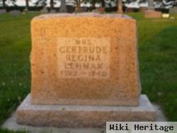 Gertrude Regina Ceclia Schreiner Lehman