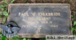 Paul W Kirkbride