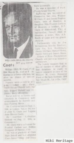 William M. "bill" Coats