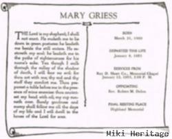 Mary Griess