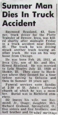 Raymond G Reasland