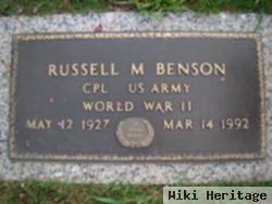 Cpl Russell Merel Benson, Sr