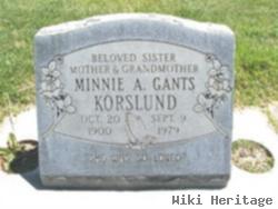 Minnie Amelia Gants Korslund