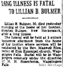 Lillian B Bulmer