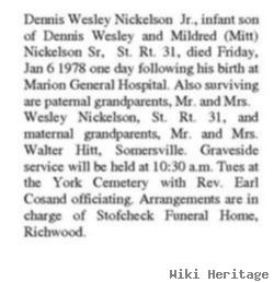 Dennis Wesley Nickelson