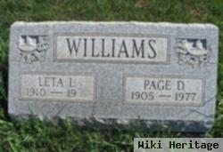 Leta Luetta "etta" Henry Williams