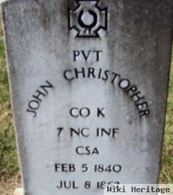 Pvt John Christopher