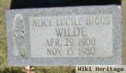 Alice Lucille Higgs Wilde