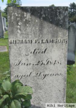 Miriam F. Lamson