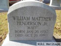 William Matthew "matt" Henderson, Jr