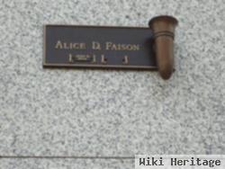 Alice D. Faison