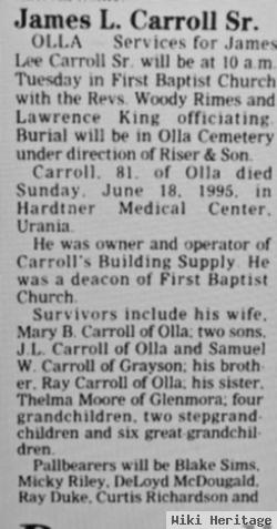 James Lee Carroll, Sr