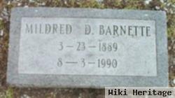 Mildred D Barnette