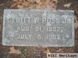 Dewitt W Poss, Jr