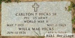 Pfc Carlton F Hicks, Sr