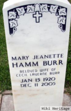 Mary Jeanette Hamm Burr