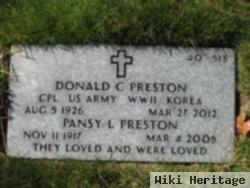 Donald C Preston