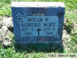 Miriam Winnifred "aldredge" White Mcroy