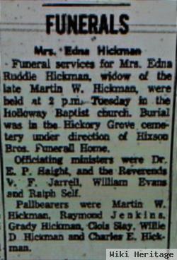 Edna Ruddle Hickman