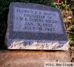 Florence R Rogers Martin