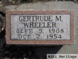 Gertrude M Wheeler