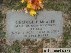 Maj George Edward Mcalee