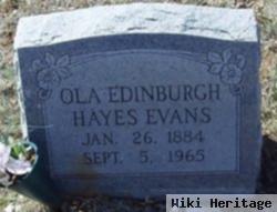 Ola Virginia Edinburgh Hayes Evans