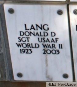 Donald D Lang