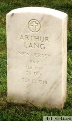 Pvt Arthur Lang