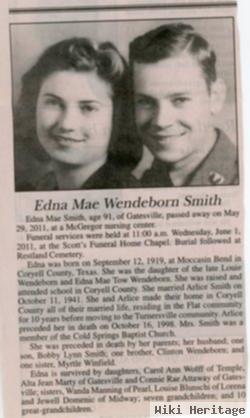 Edna Mae Wendeborn Smith