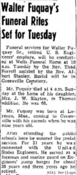 Walter Fuquay, Sr