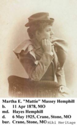 Martha Elizabeth "mattie" Massey Hemphill