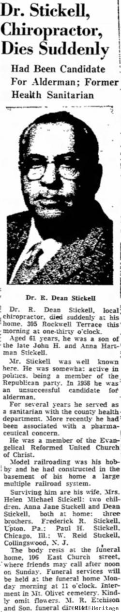 Dr Rutherford Dean Stickell, Sr