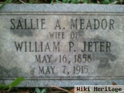 Sarah Agnes "sallie" Meador Jeter